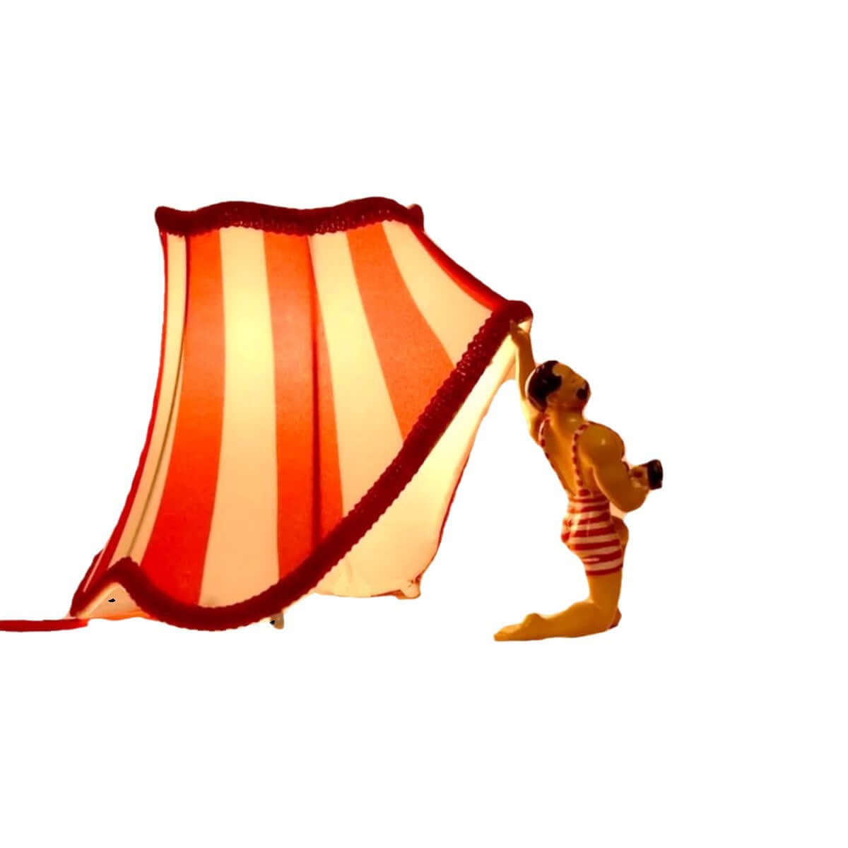 Circus Strongman Table Lamp – Retro Mid-Century Accent Lamp