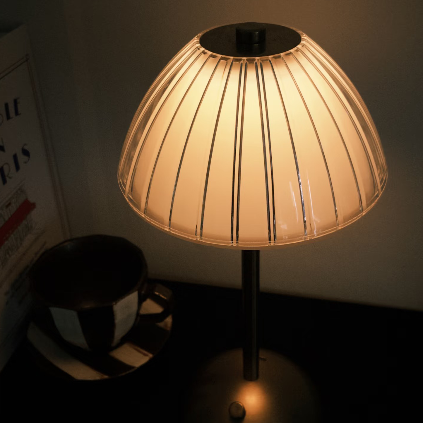 Pumpkin rechargeable table lamp