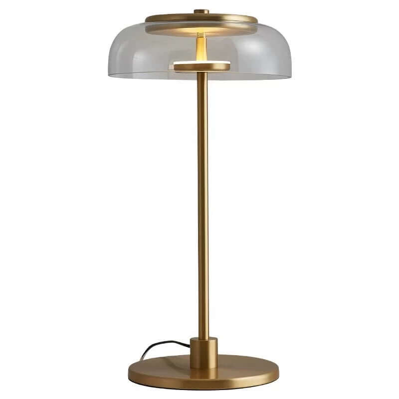Vintage Luxury Table Lamp – Metal & Glass Lampshade, LED 5W Light