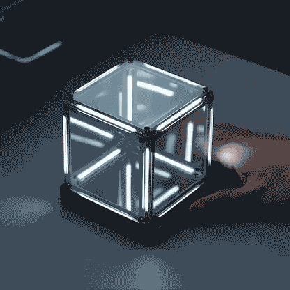 Cyberpunk Infinity Depth Lamp – 4D Black Hole Desk Lamp with LED Glow-Ambient Light