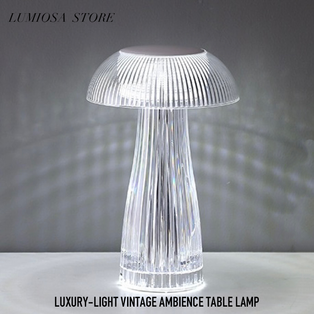 Crystal luxury touch jellyfish night light