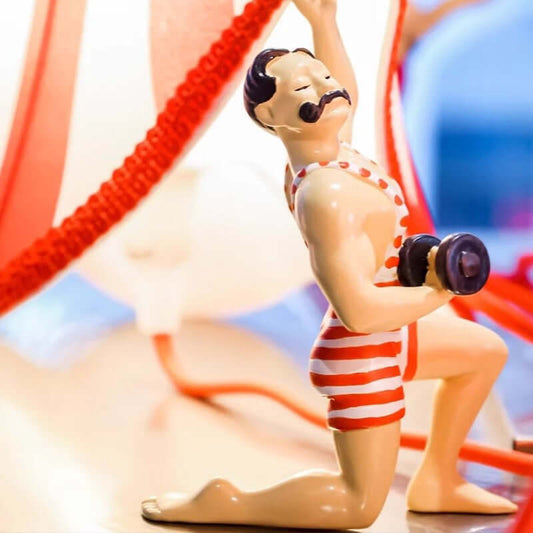Circus Strongman Table Lamp – Retro Mid-Century Accent Lamp