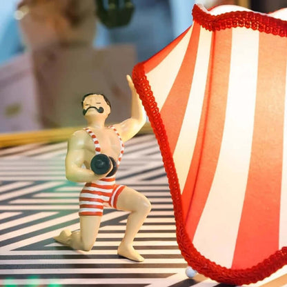 Circus Strongman Table Lamp – Retro Mid-Century Accent Lamp