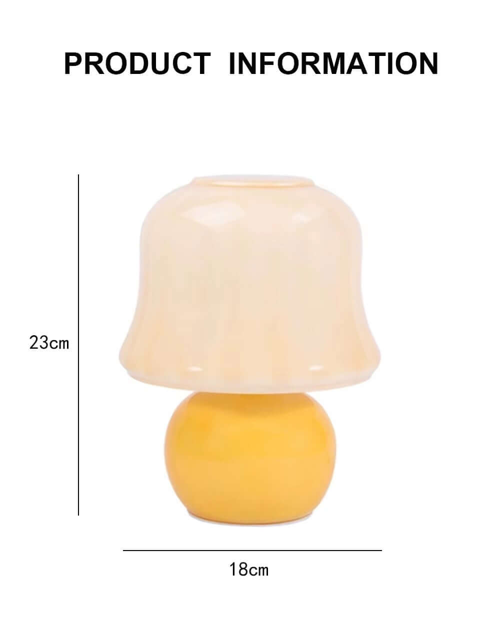 French Cream Mushroom Table Lamp – Retro Bedside Light