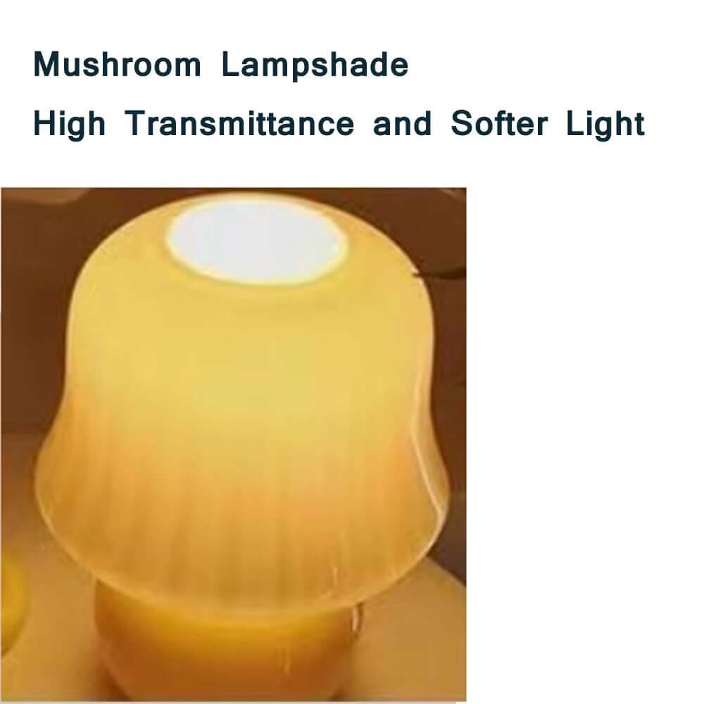 French Cream Mushroom Table Lamp – Retro Bedside Light