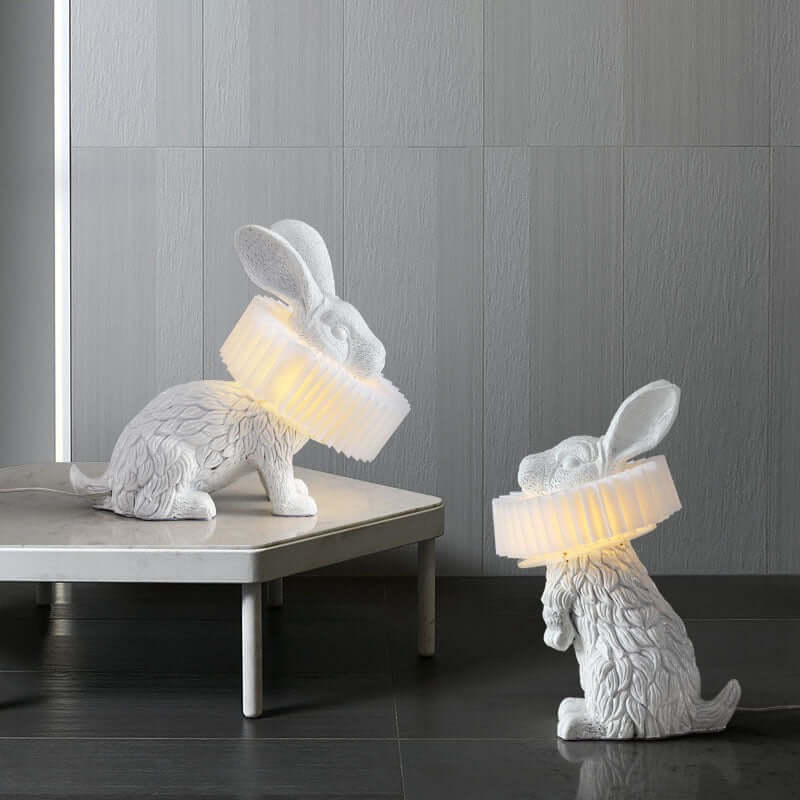 Cartoon Bunny Table Lamp – Resin Bedside & Kids Room Lamp