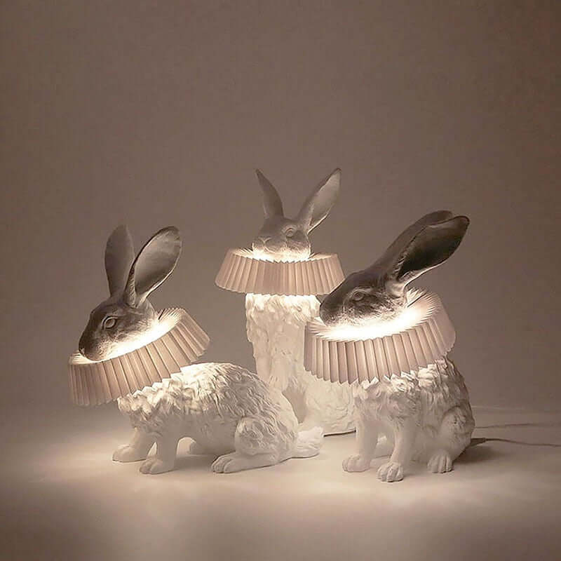 Cartoon Bunny Table Lamp – Resin Bedside & Kids Room Lamp