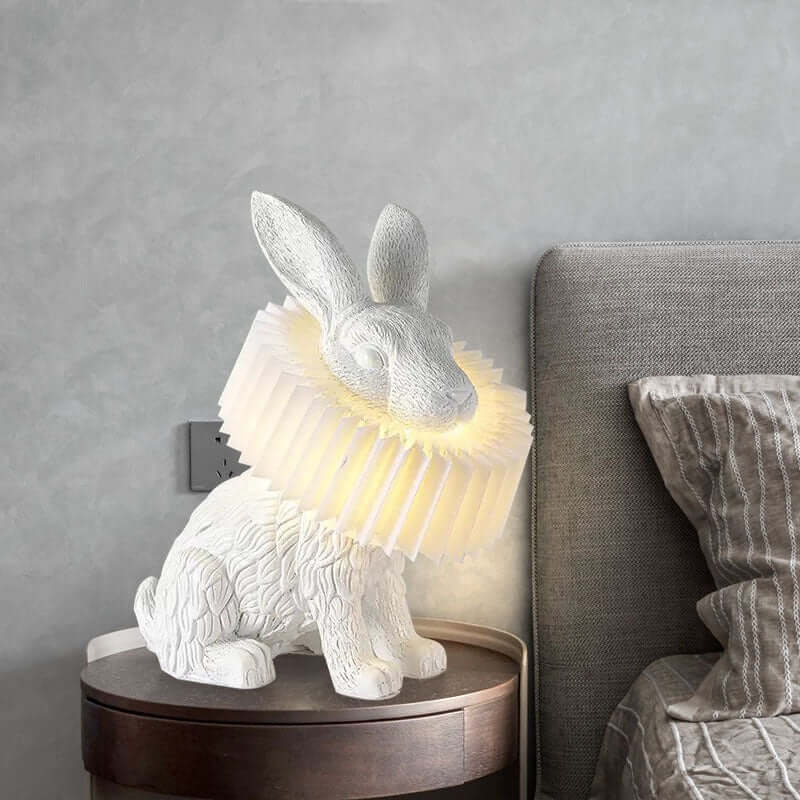 Cartoon Bunny Table Lamp – Resin Bedside & Kids Room Lamp