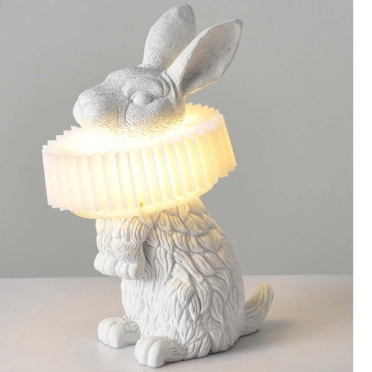 Cartoon Bunny Table Lamp – Resin Bedside & Kids Room Lamp