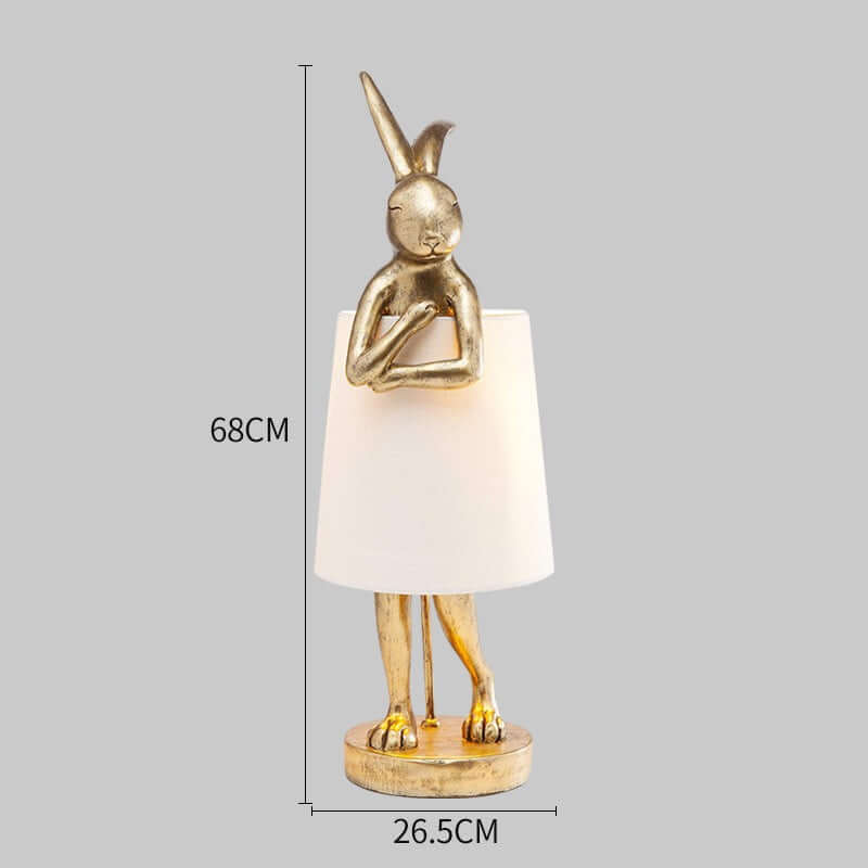 Nordic Apron Bunny Table Lamp – Designer Resin Bedside Lamp