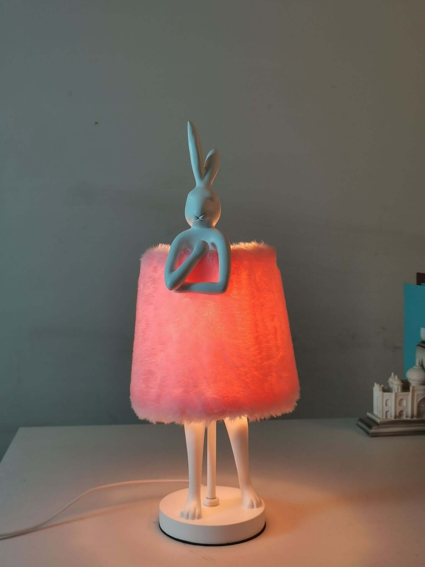 Nordic Apron Bunny Table Lamp – Designer Resin Bedside Lamp