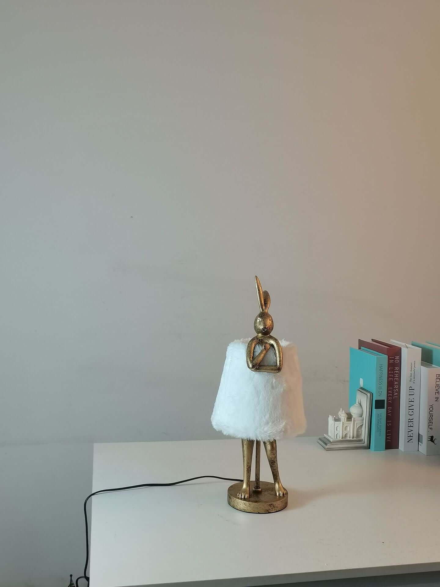 Nordic Apron Bunny Table Lamp – Designer Resin Bedside Lamp