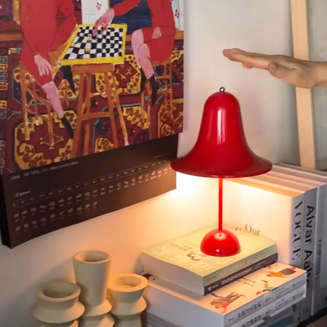 Vintage Nordic Bell Table Lamp – Touch LED Bedside Lamp