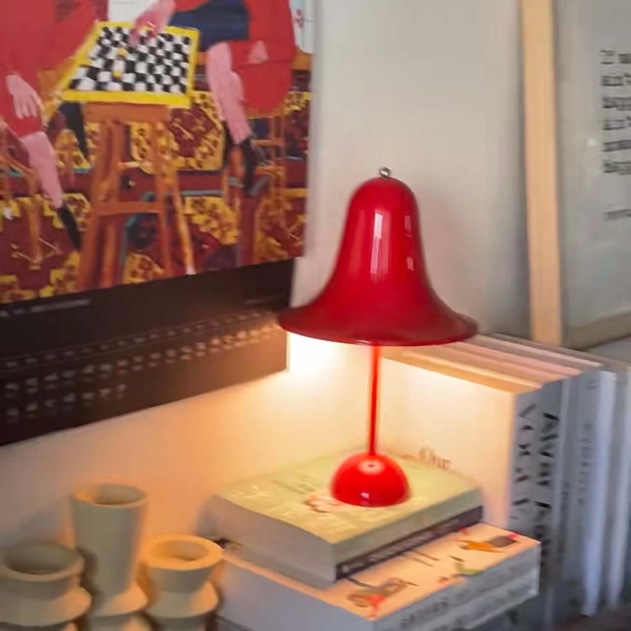 Vintage Nordic Bell Table Lamp – Touch LED Bedside Lamp