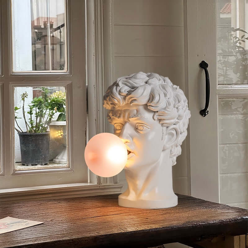 David Sculpture Bubble Lamp – Artistic Resin Table Light