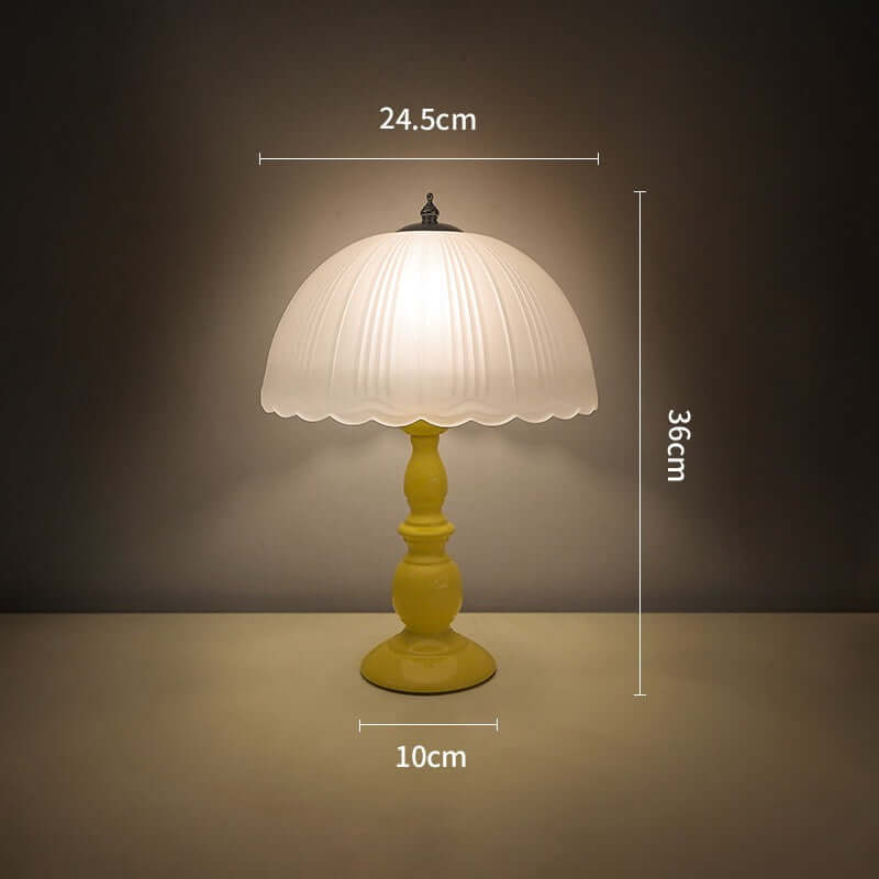 Vintage European Glass Table Lamp – 3-Color Dimmable LED