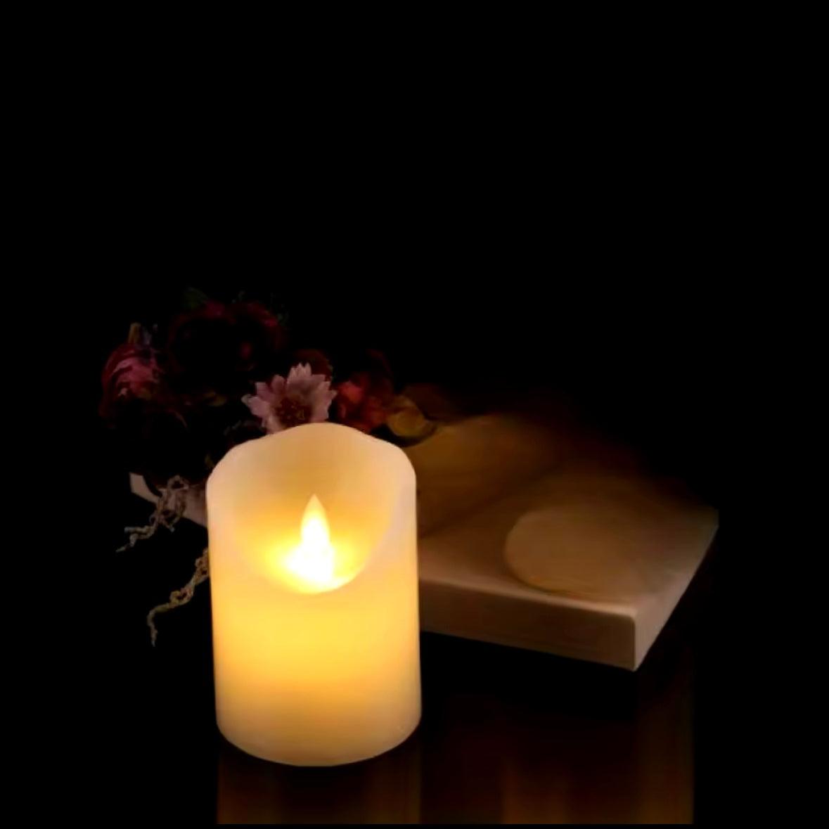 Candles with moving flame