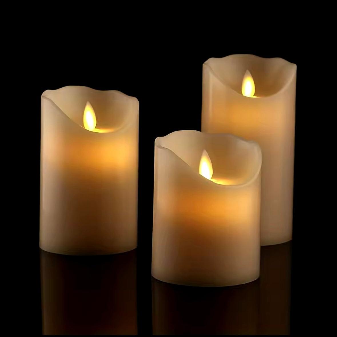 Candles with moving flame