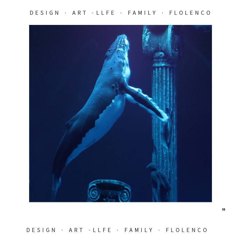 Ocean Diver Resin Lamp – Wooden Whale & Manta Ray Night Light