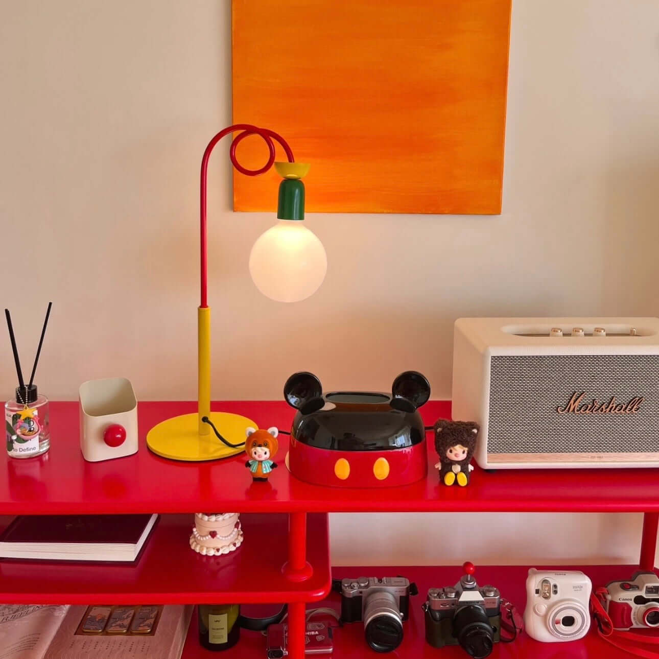 Memphis Macaron Table Lamp – Retro Colorful LED Desk & Bedside Light