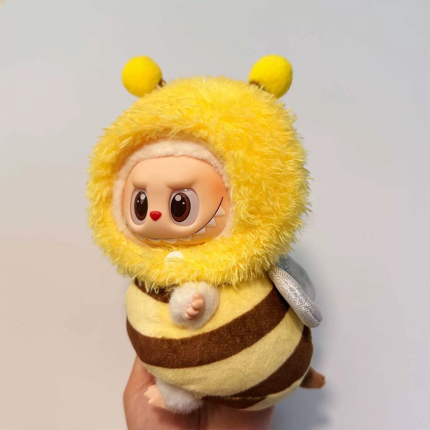 Yellow Fat Bee Outfit/clothes  for labubu 17cm Doll（No Doll Included）