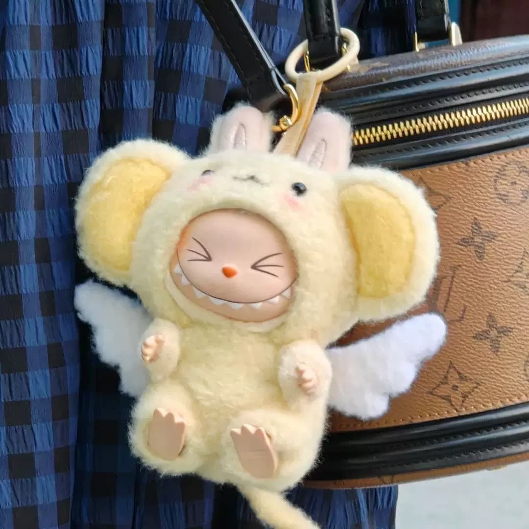 Yellow Angle Monkey  Outfit/clothes  for labubu 17cm Doll（No Doll Included）