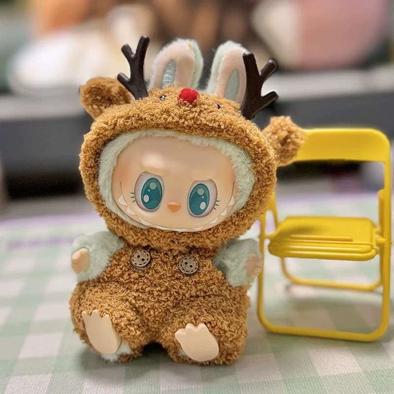 Rudolph the Red-Nosed Reindeer Outfit/clothes  for labubu 17cm Doll（No Doll Included）