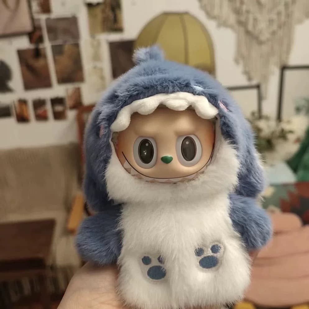 Baby Shark Pajamas Outfit/clothes  for labubu 17cm Doll（No Doll Included）