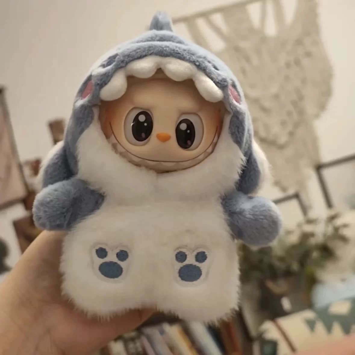 Baby Shark Pajamas Outfit/clothes  for labubu 17cm Doll（No Doll Included）