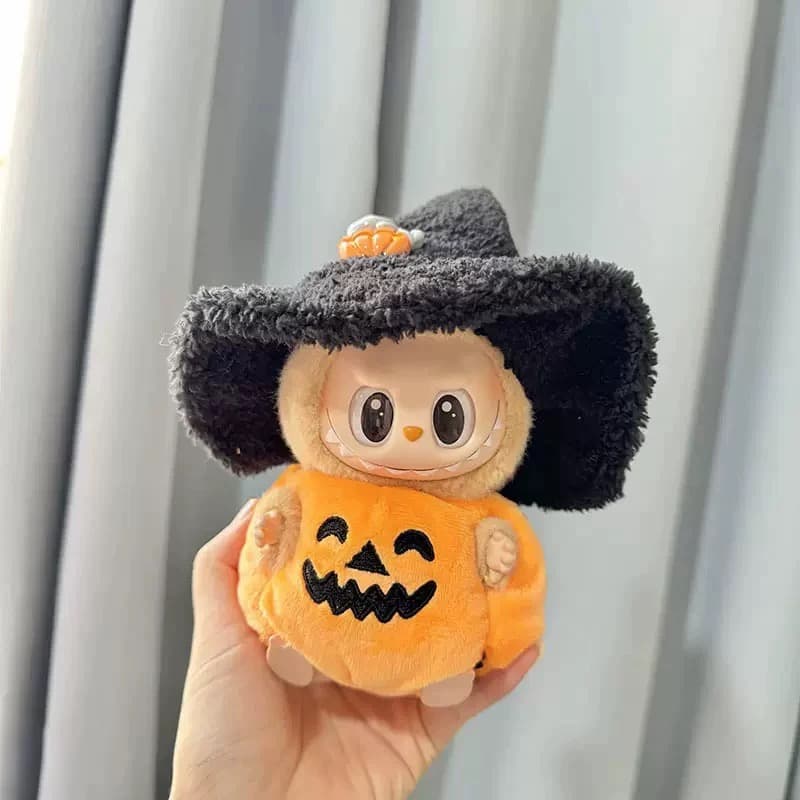 Wizard Hat Pumpkin Outfit/clothes  for labubu 17cm Doll（No Doll Included）