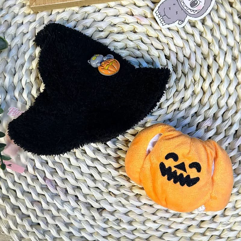 Wizard Hat Pumpkin Outfit/clothes  for labubu 17cm Doll（No Doll Included）