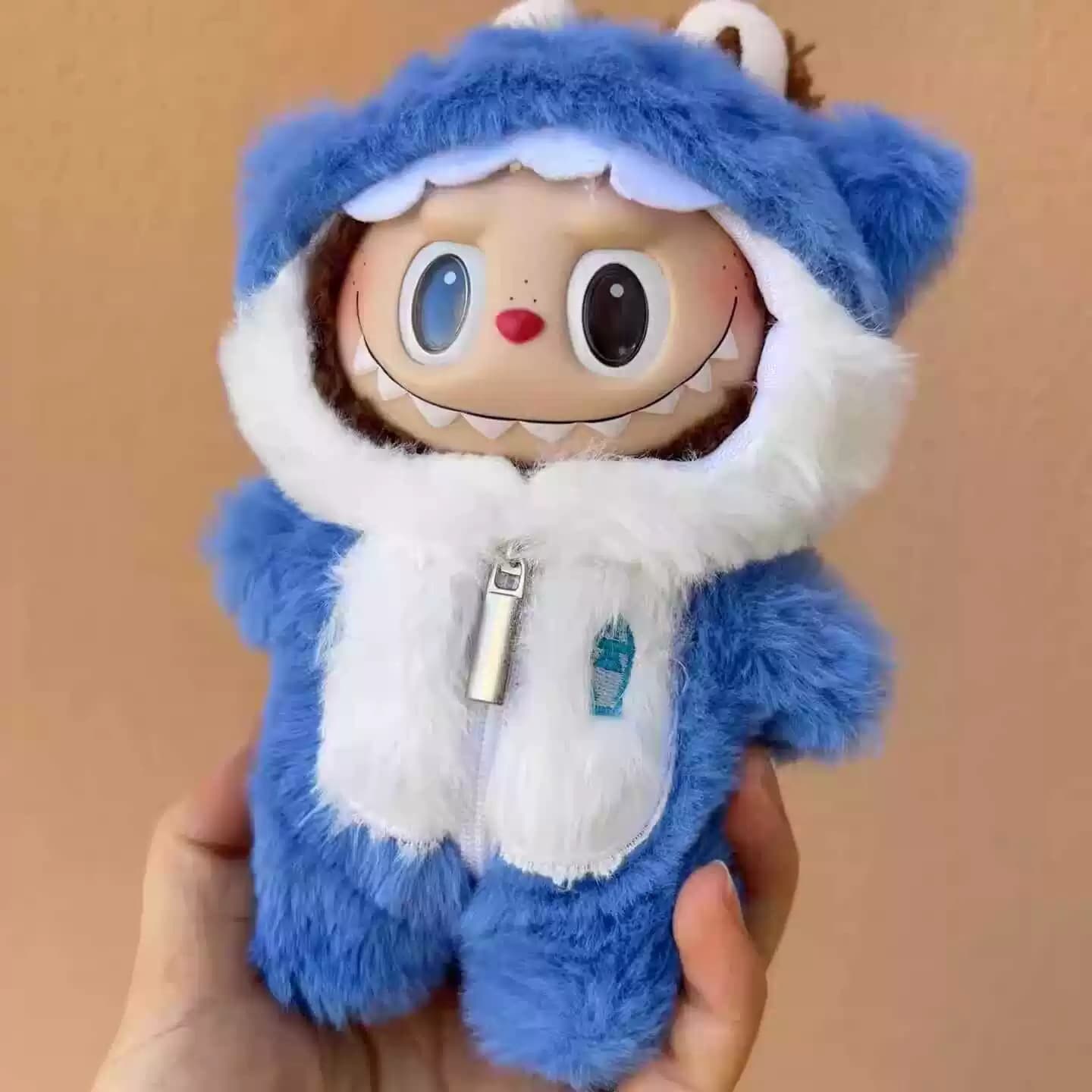 Blue baby Shark  Outfit/clothes  for labubu 17cm Doll（No Doll Included）