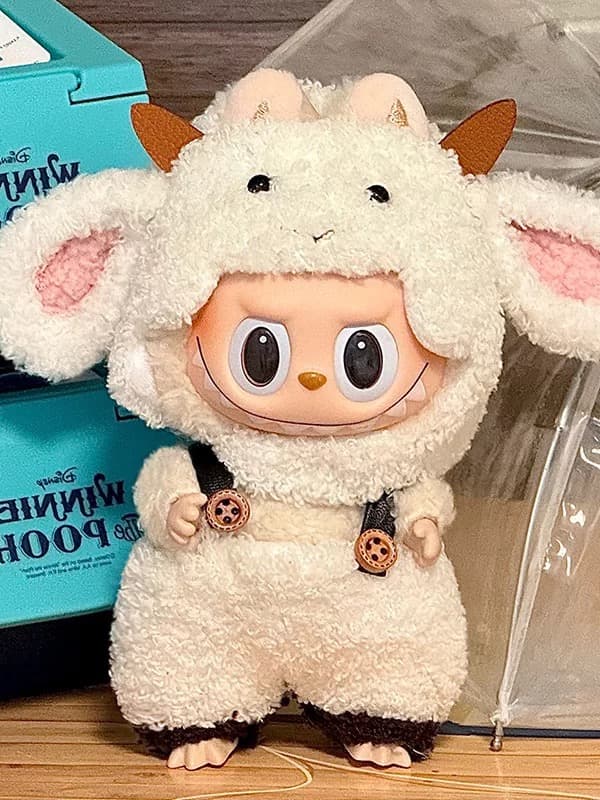 White sheep  Outfit/clothes  for labubu 17cm Doll（No Doll Included）