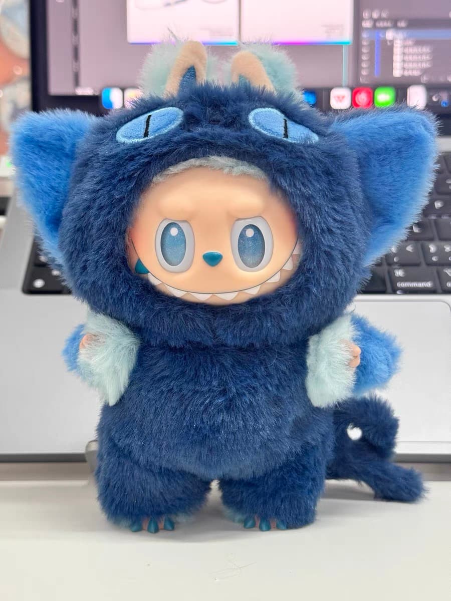 Blue Fly Cat  Outfit/clothes  for labubu 17cm Doll（No Doll Included）
