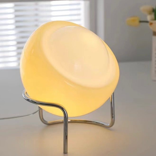 Bauhaus Glass Table Lamp – Modern LED Bedside Light