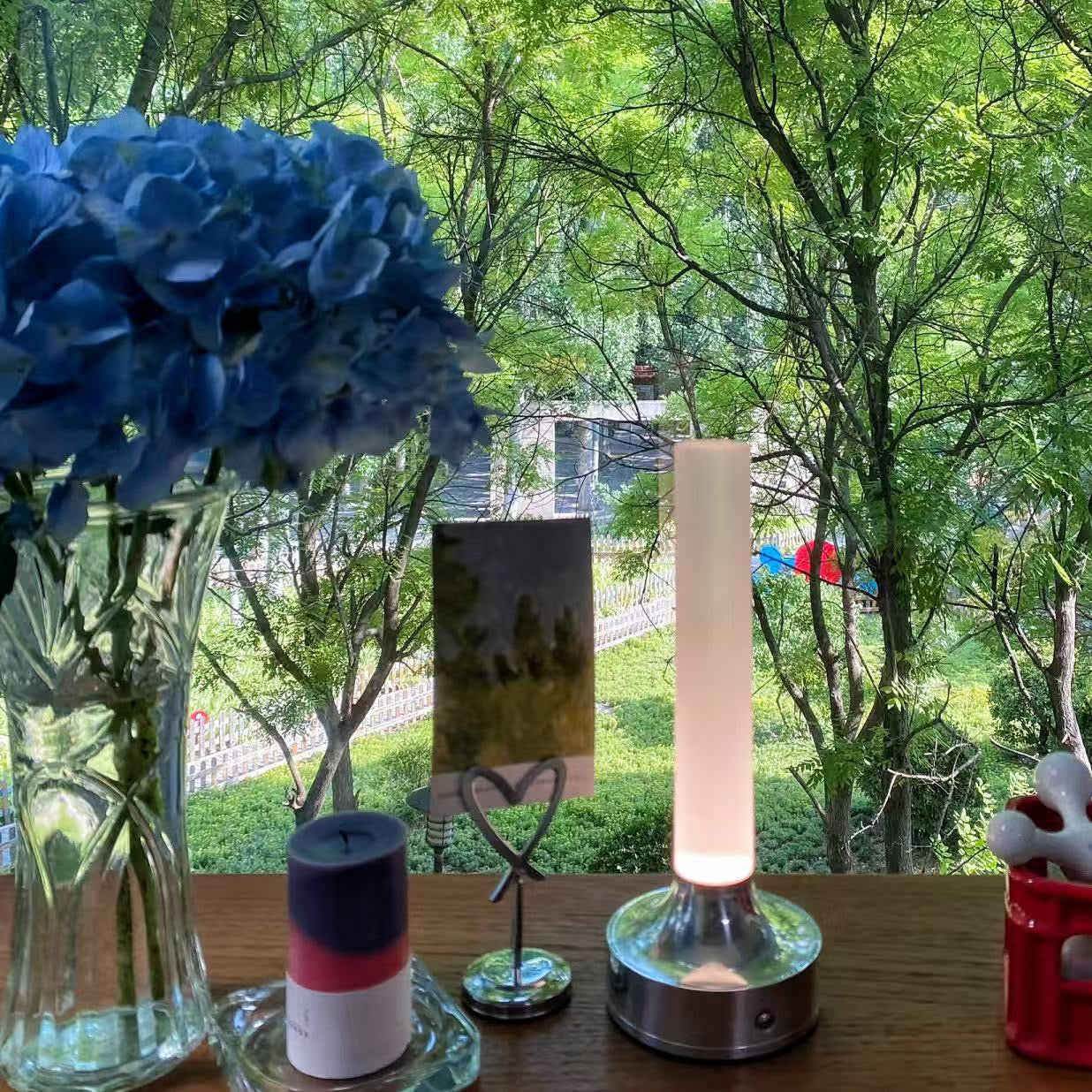 Vintage USB Candle Table Lamp – Dimmable Ambient Night Light