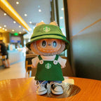 Starbucks Outfit/clothes  for labubu 17cm Doll（No Doll Included）