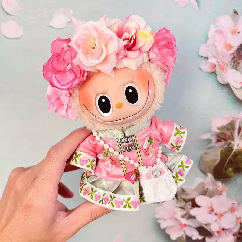 Flower Outfit/clothes  for labubu 17cm Doll（No Doll Included）