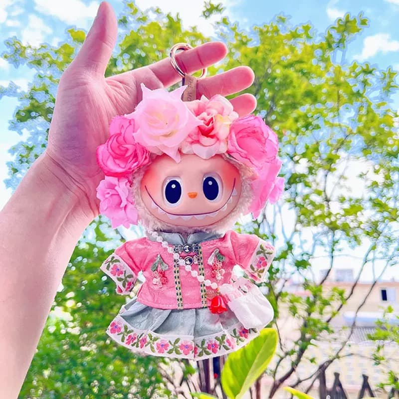 Flower Outfit/clothes  for labubu 17cm Doll（No Doll Included）