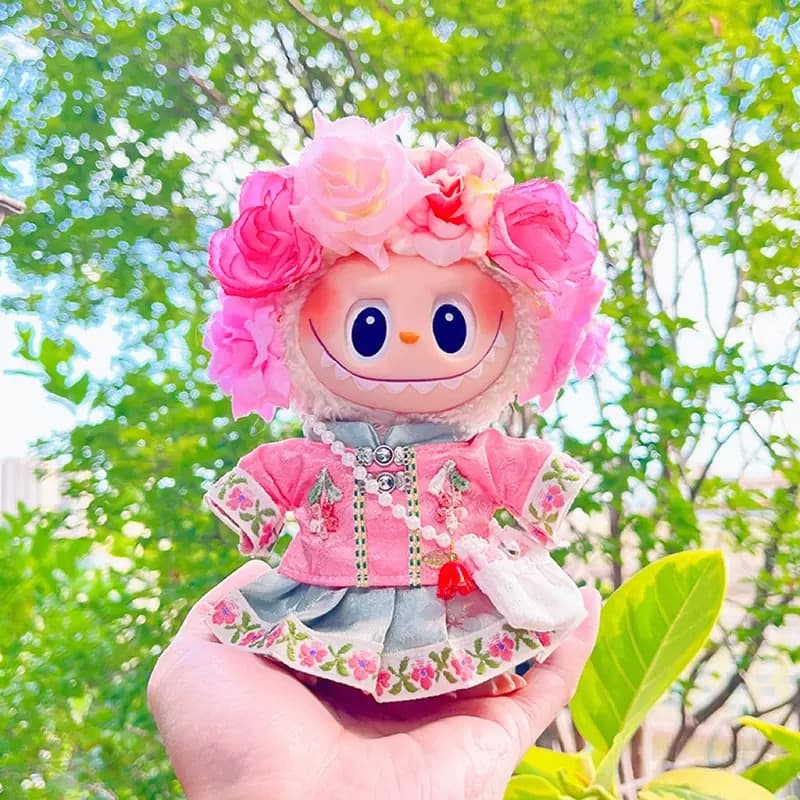 Flower Outfit/clothes  for labubu 17cm Doll（No Doll Included）