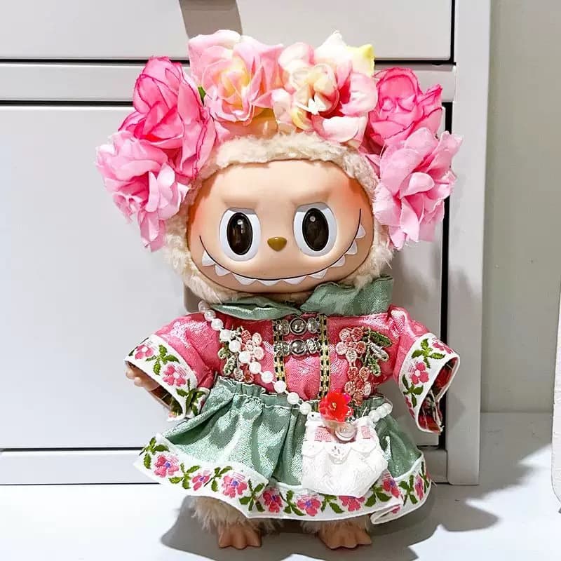 Flower Outfit/clothes  for labubu 17cm Doll（No Doll Included）