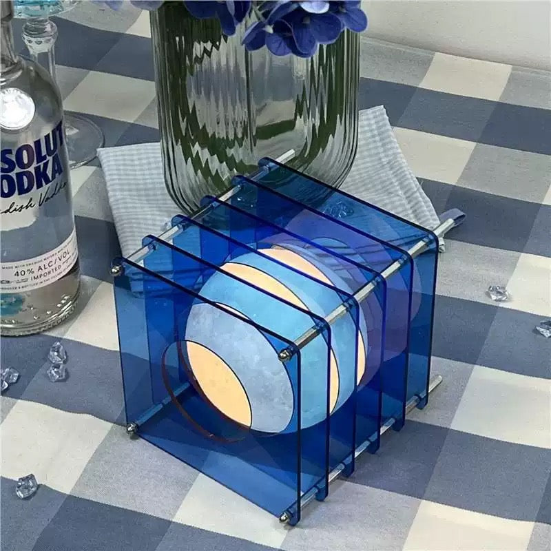 Minimalist Acrylic Moon Lamp – USB Touch Ambient Night Light