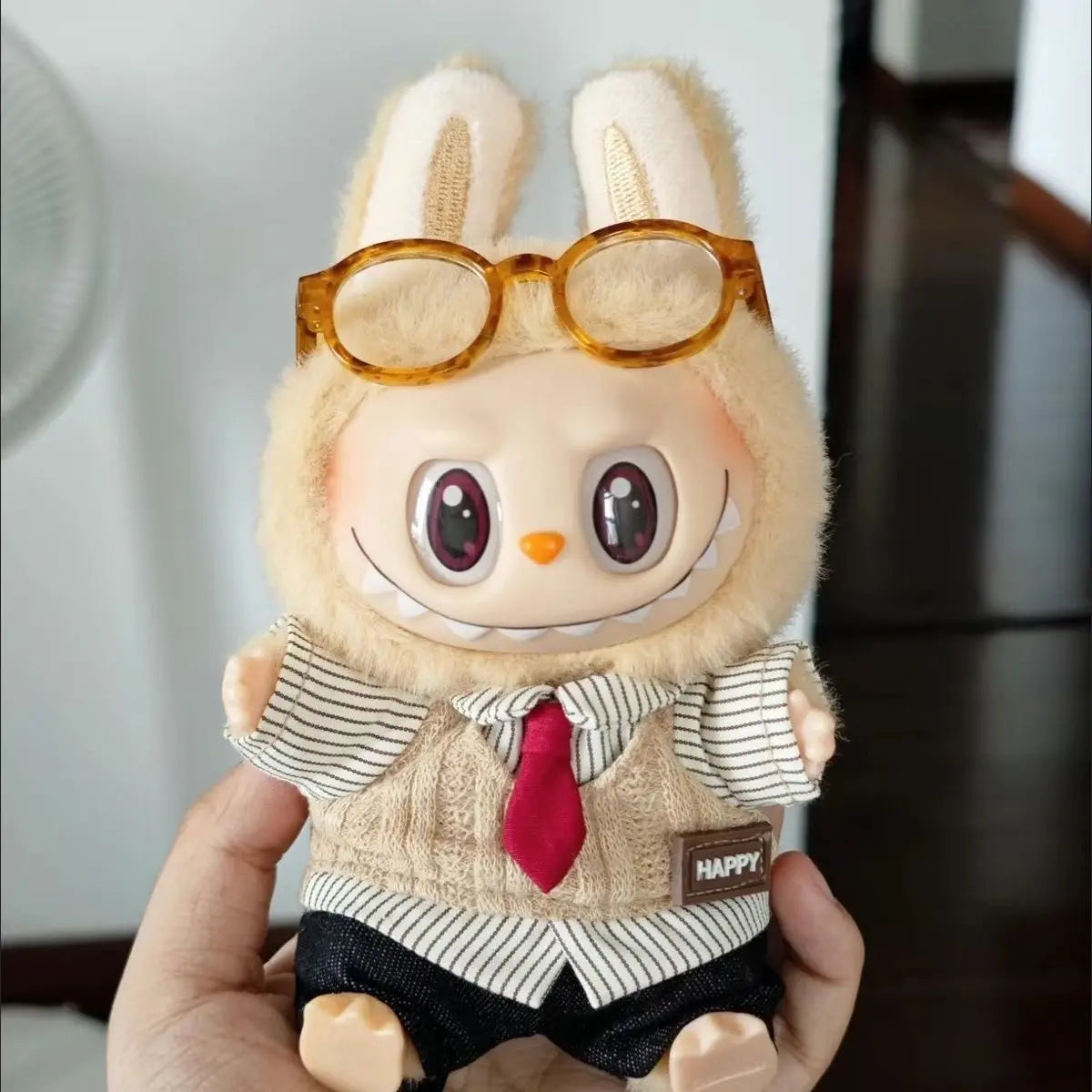 Preppy Style Outfit/clothes  for labubu 17cm Doll（No Doll Included）