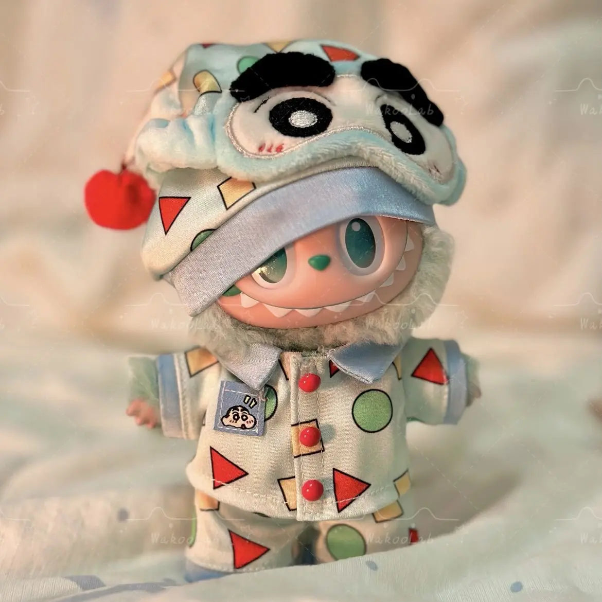 Shin-chan PajamasOutfit/clothes  for labubu 17cm Doll（No Doll Included）