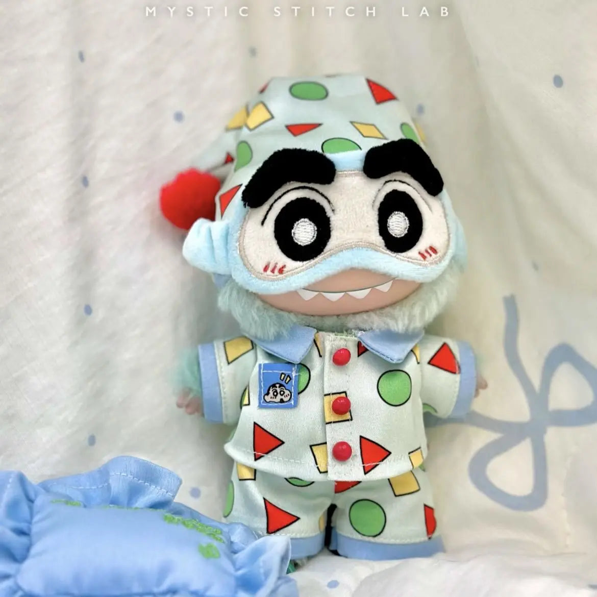 Shin-chan PajamasOutfit/clothes  for labubu 17cm Doll（No Doll Included）