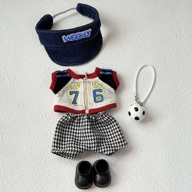 sport wishper Outfit/clothes  for labubu 17cm Doll（No Doll Included）