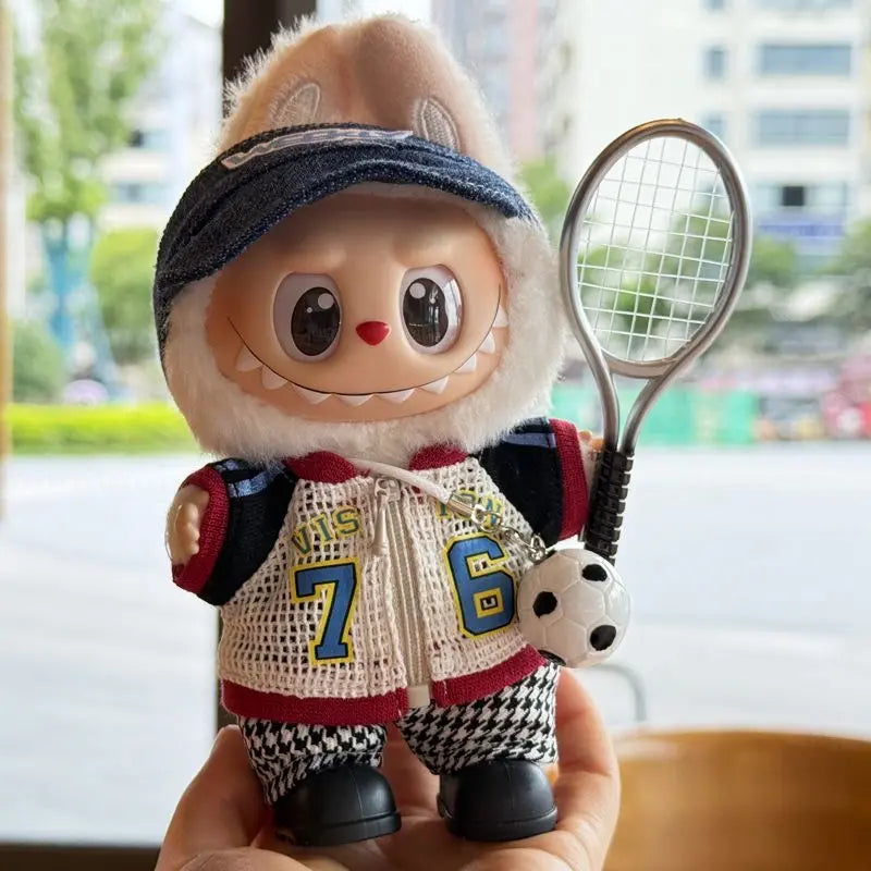 sport wishper Outfit/clothes  for labubu 17cm Doll（No Doll Included）