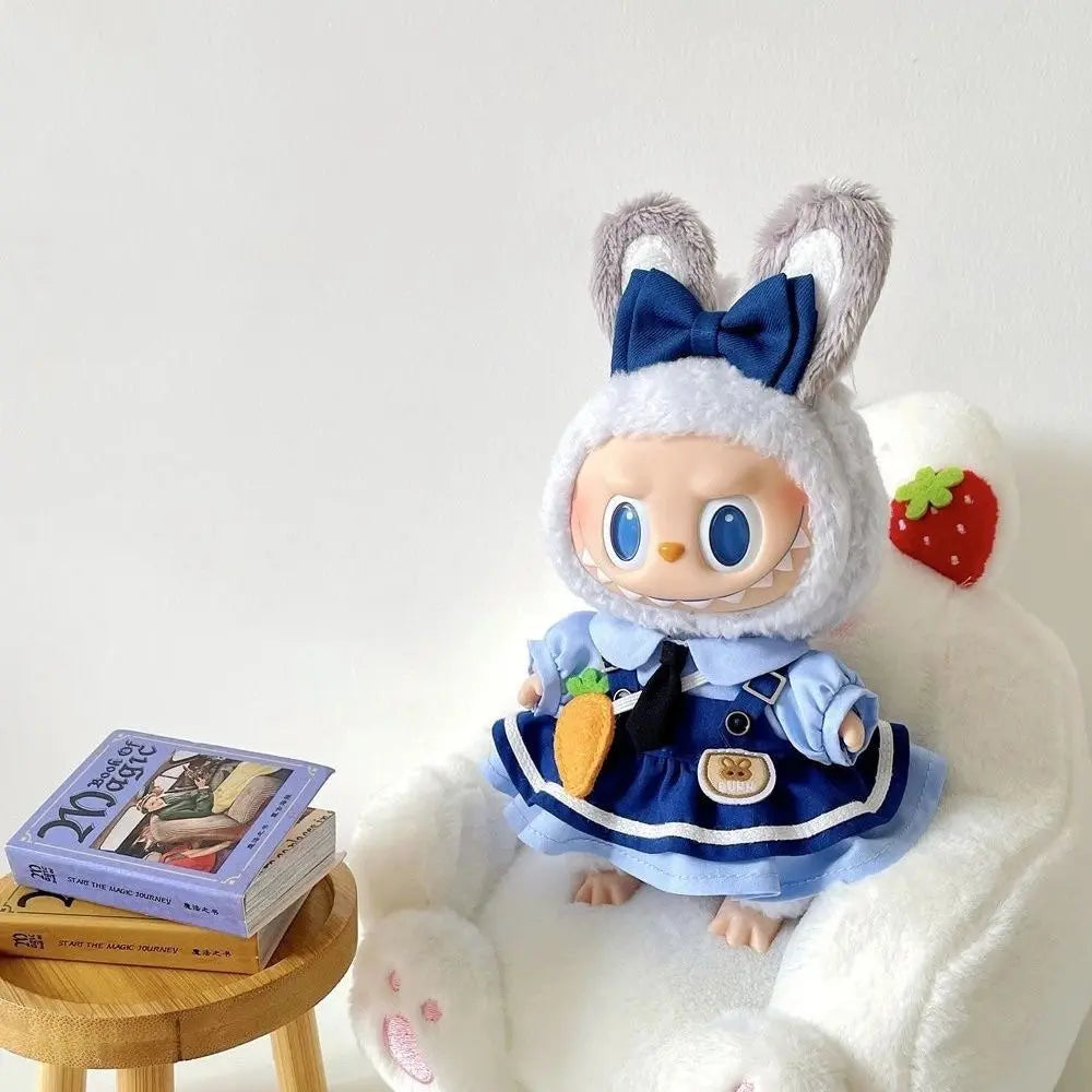 Judy from Zootopia（rabbit）Outfit/clothes  for labubu 17cm Doll（No Doll Included）