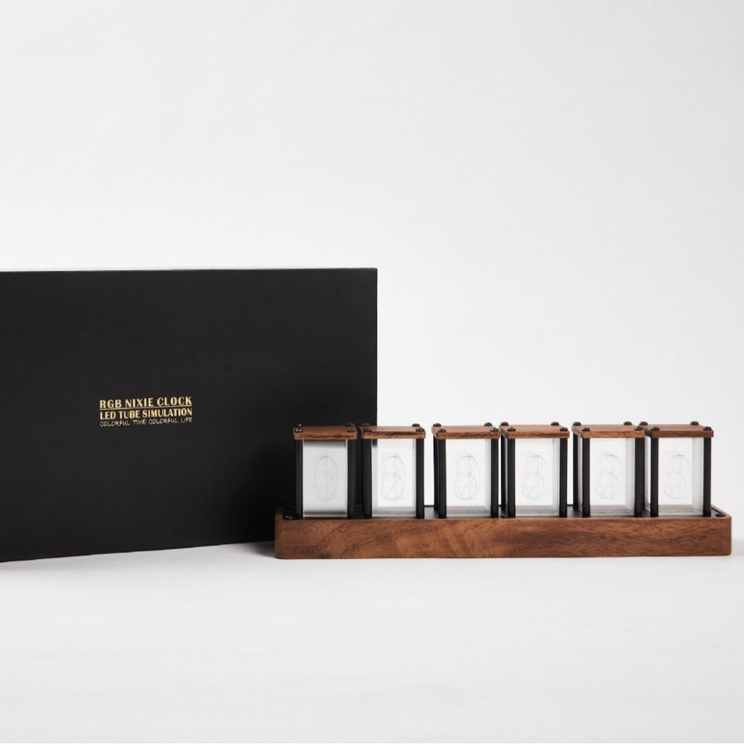 Retro Neon Glow Tube Clock – App-Controlled, USB-Powered RGB Lighting