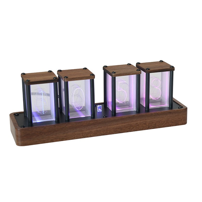 Retro Neon Glow Tube Clock – App-Controlled, USB-Powered RGB Lighting